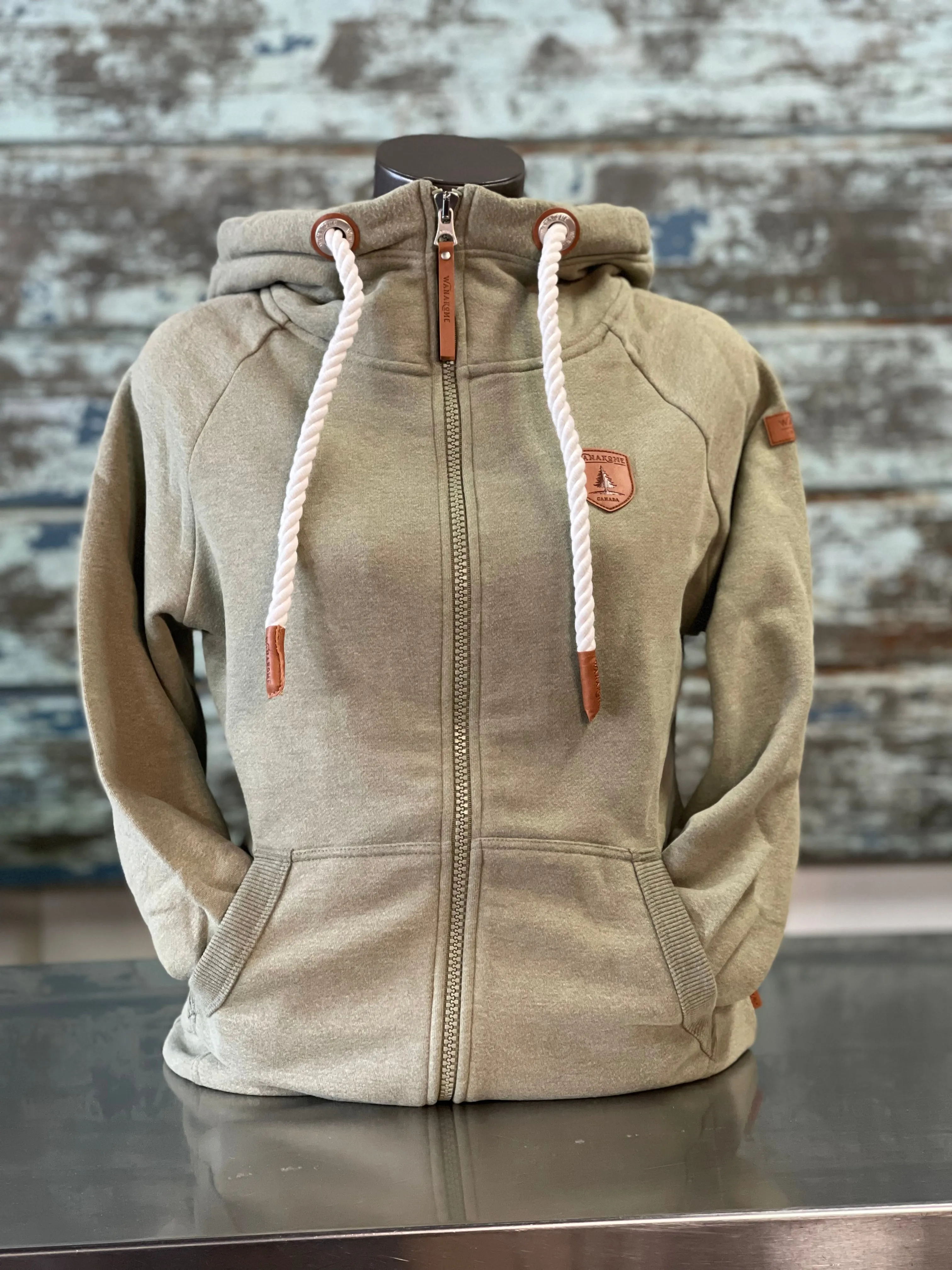 SM ONLY Olive Green Front Zip