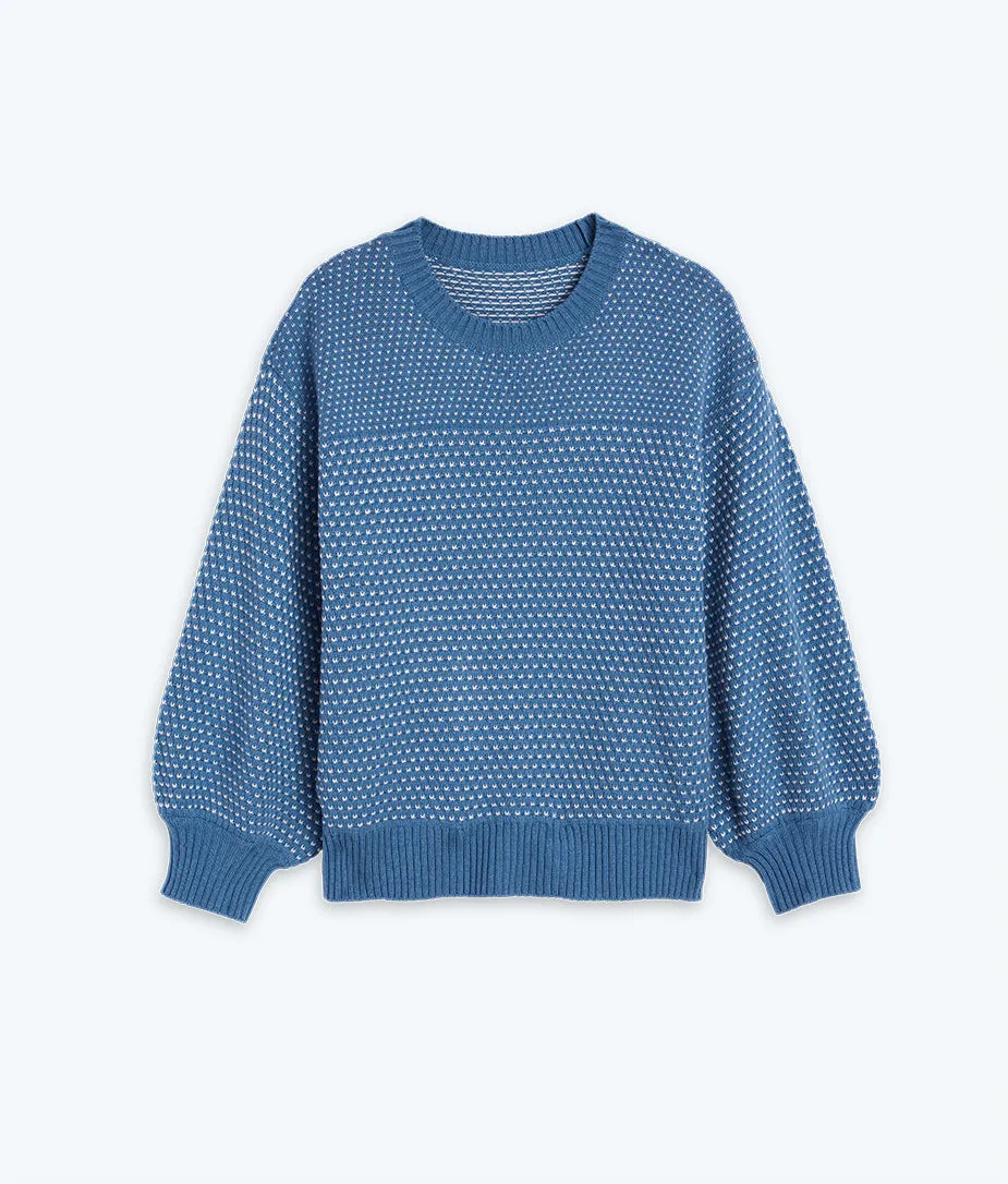 The Luxe Cashmere Blend Mix Stitch Sweater - Admiral & Dune