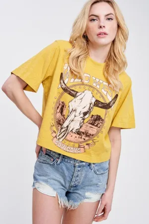 The Mustard Wild West Crop Tee S-L