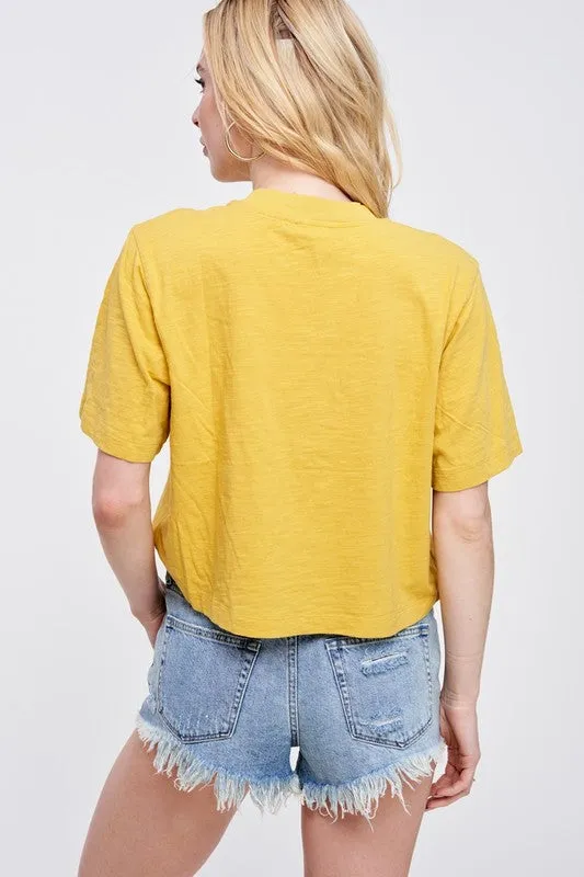 The Mustard Wild West Crop Tee S-L
