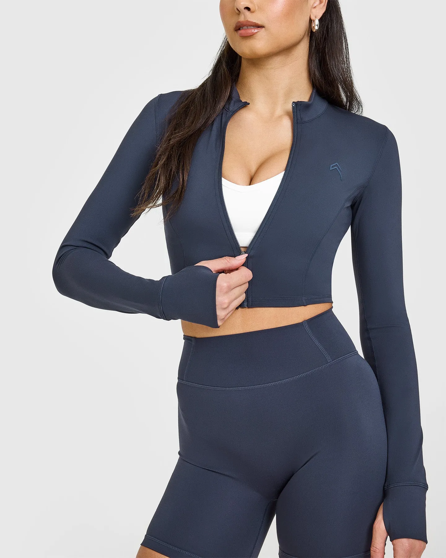 Timeless Crop Jacket | True Blue