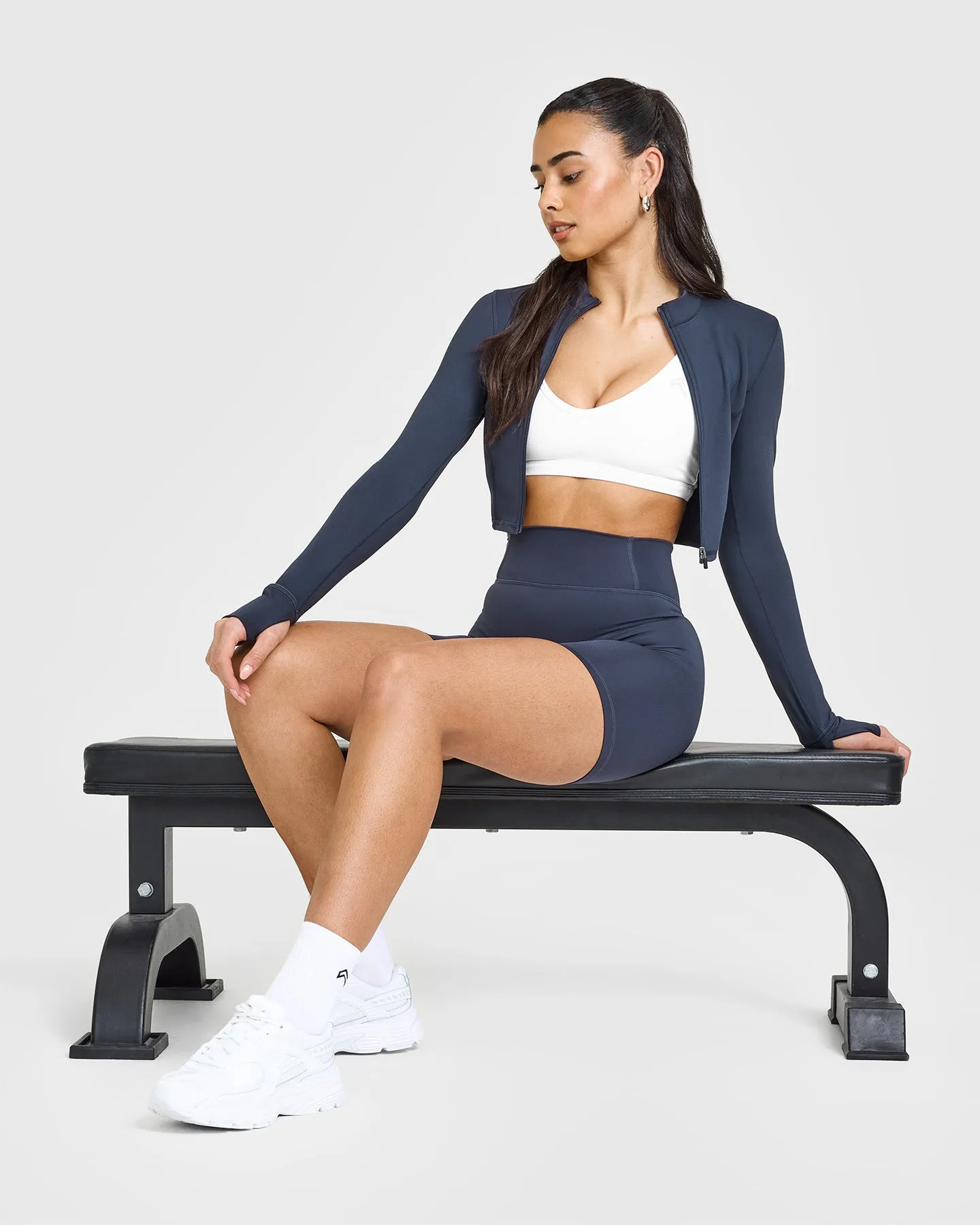 Timeless Crop Jacket | True Blue