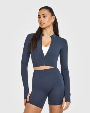 Timeless Crop Jacket | True Blue