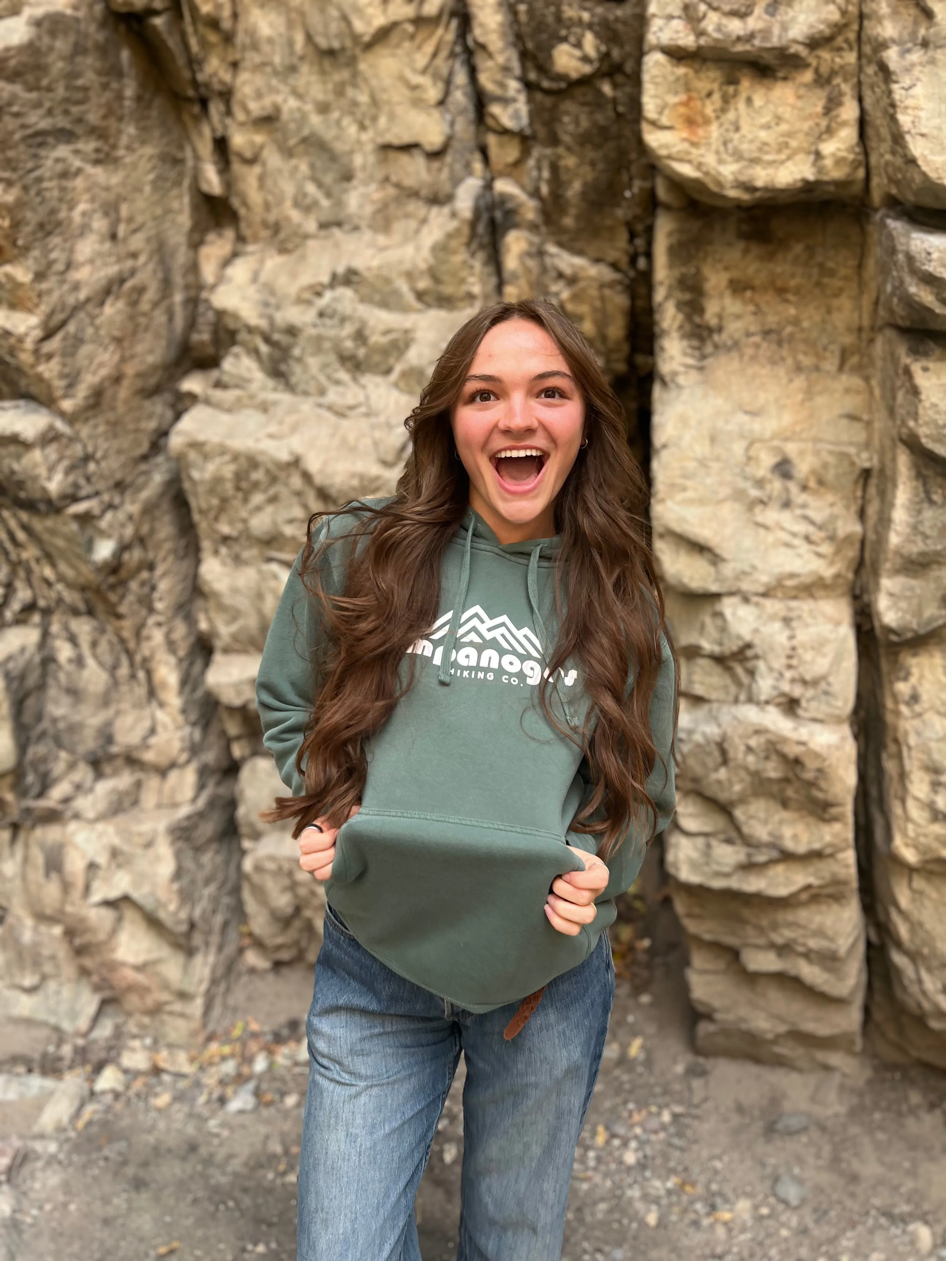 Timpanogos Hiking Co. - Vintage Mountain Blend Hoodie (Alpine Green)