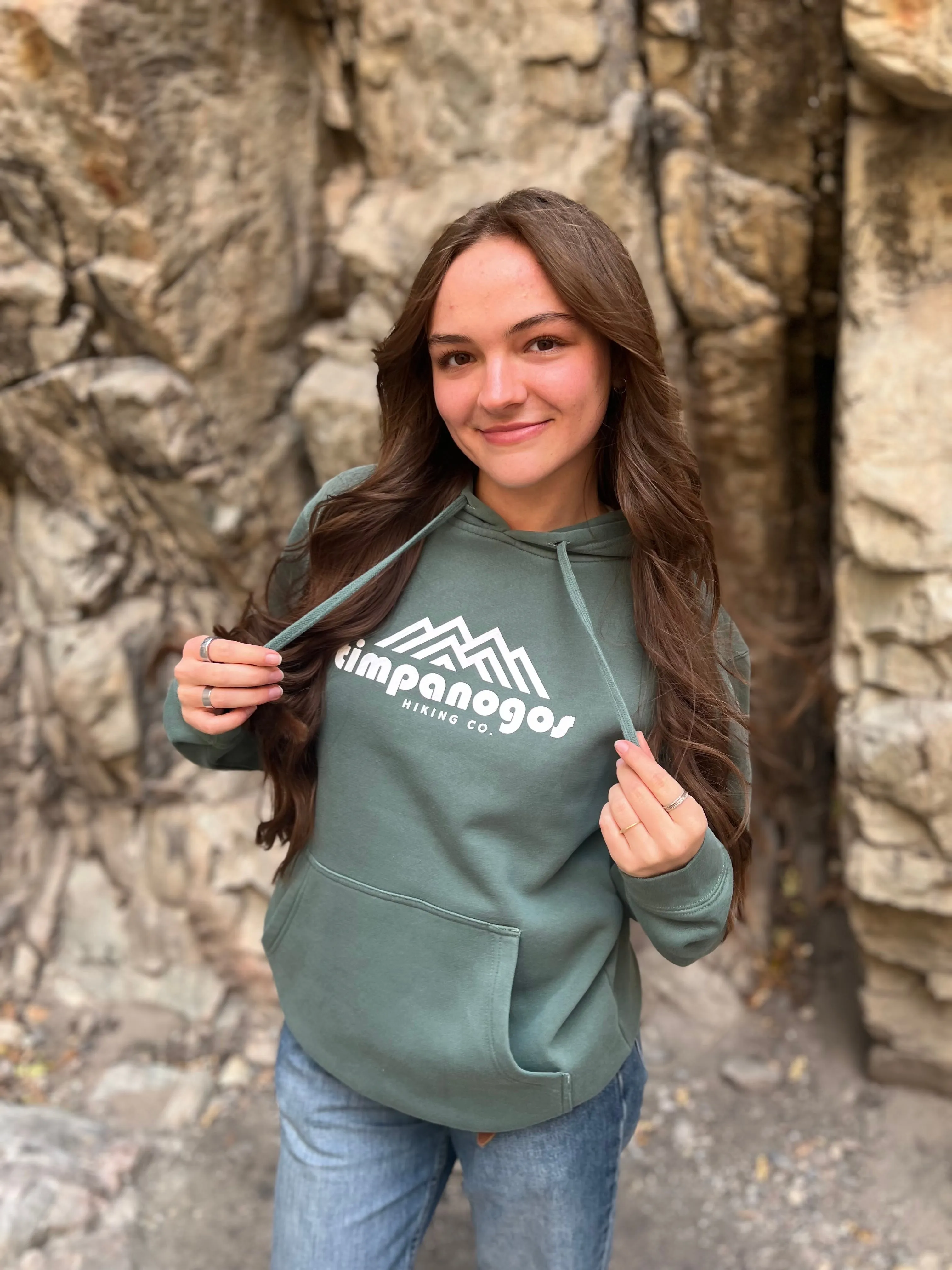 Timpanogos Hiking Co. - Vintage Mountain Blend Hoodie (Alpine Green)