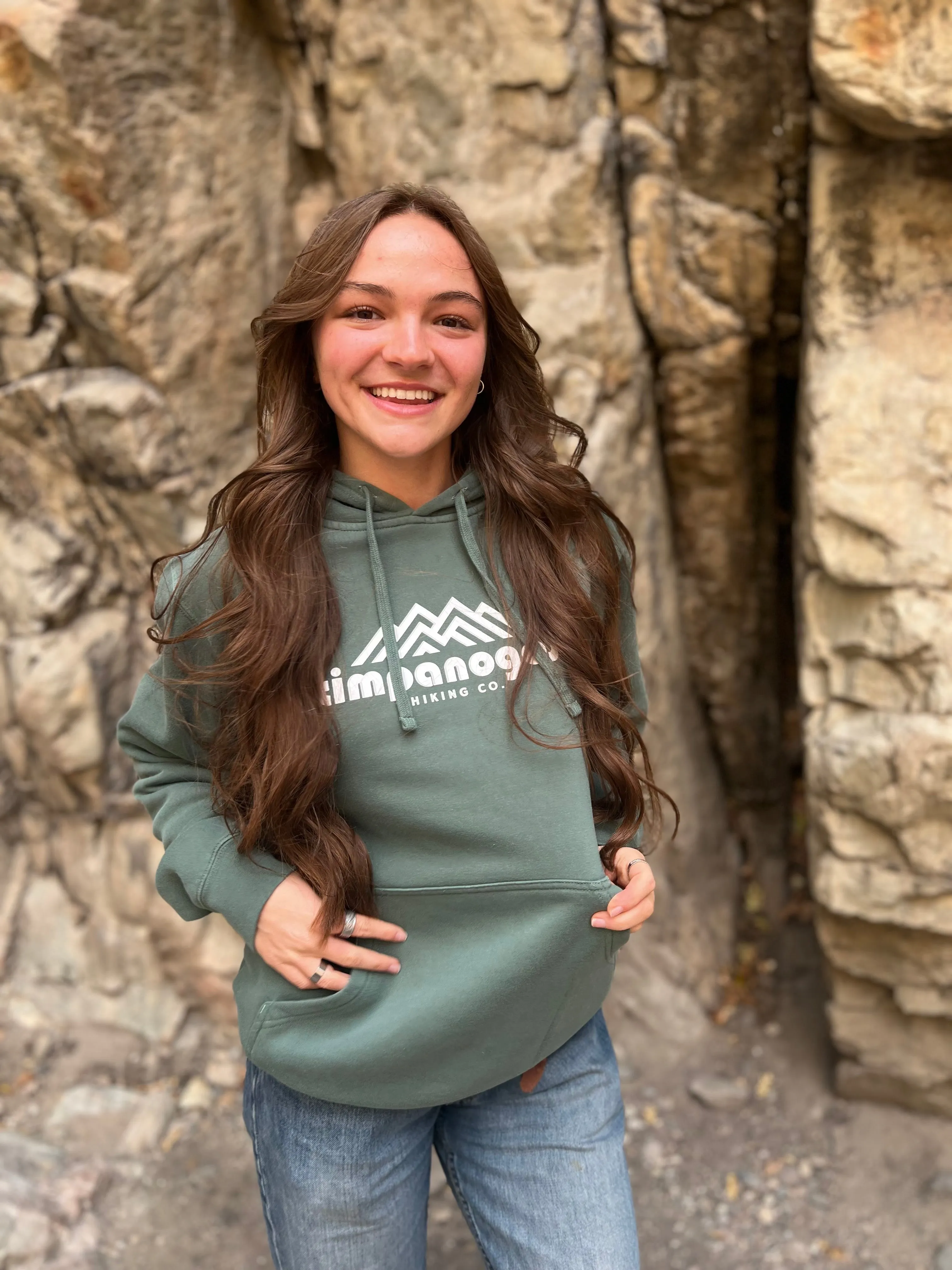 Timpanogos Hiking Co. - Vintage Mountain Blend Hoodie (Alpine Green)