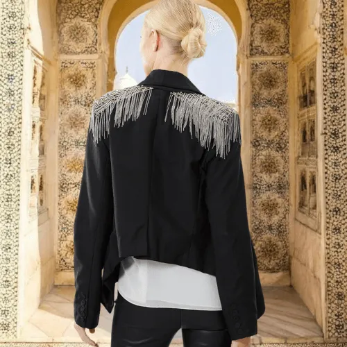 Tuxedo Blazer With Chains
