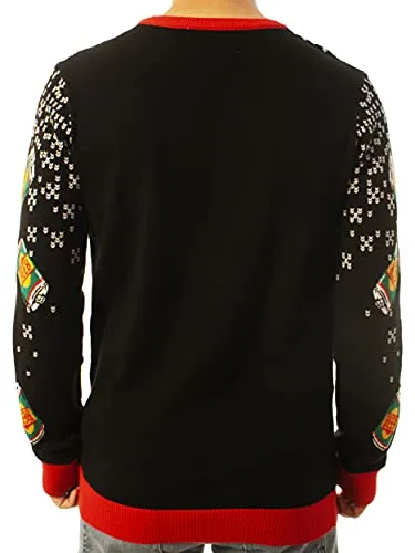 Ugly Christmas Party Unisex Ugly Christmas Sweater Reinbeer-Medium Reinbeer Black