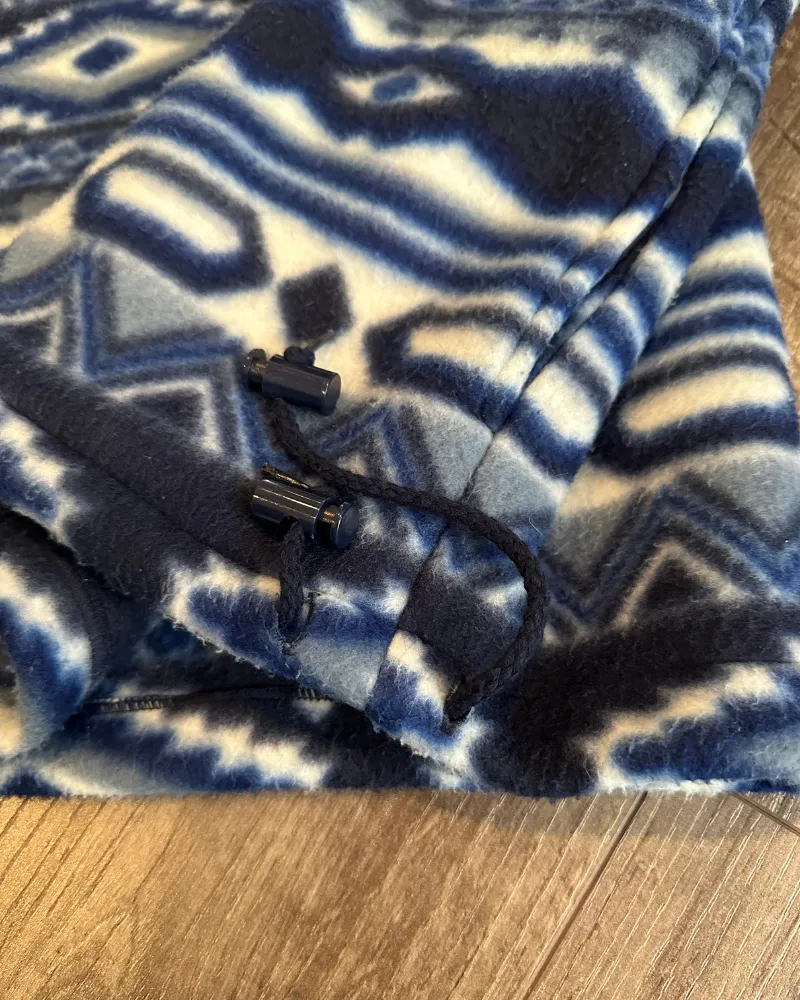Vintage Aztec Pattern 1/4 Zip Fleece Jacket - Size XL