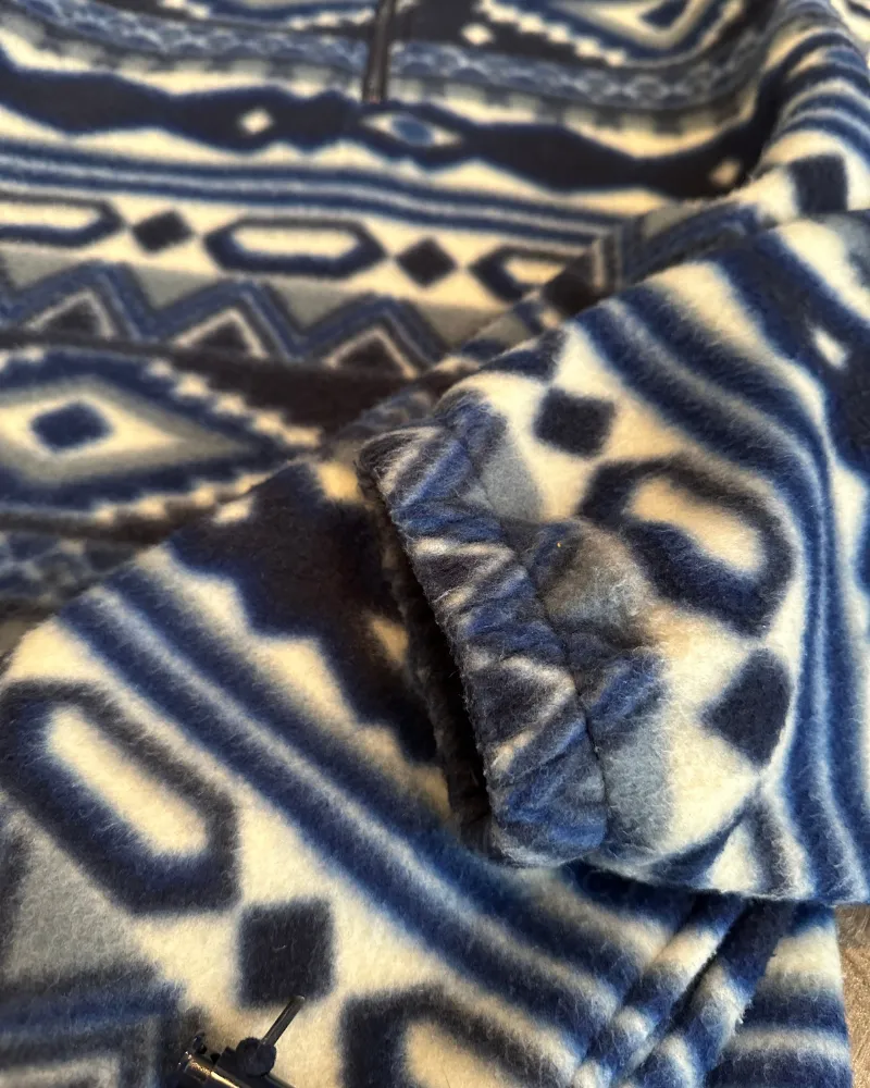 Vintage Aztec Pattern 1/4 Zip Fleece Jacket - Size XL