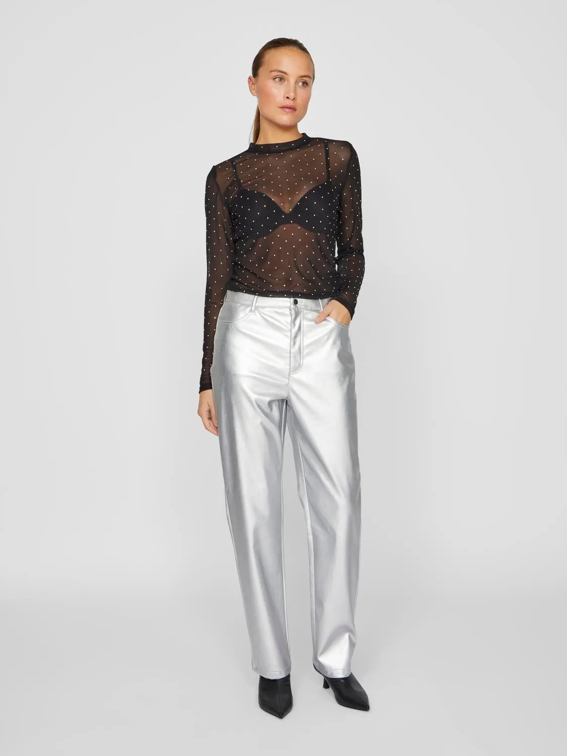VIVIC Trousers - Silver Colour