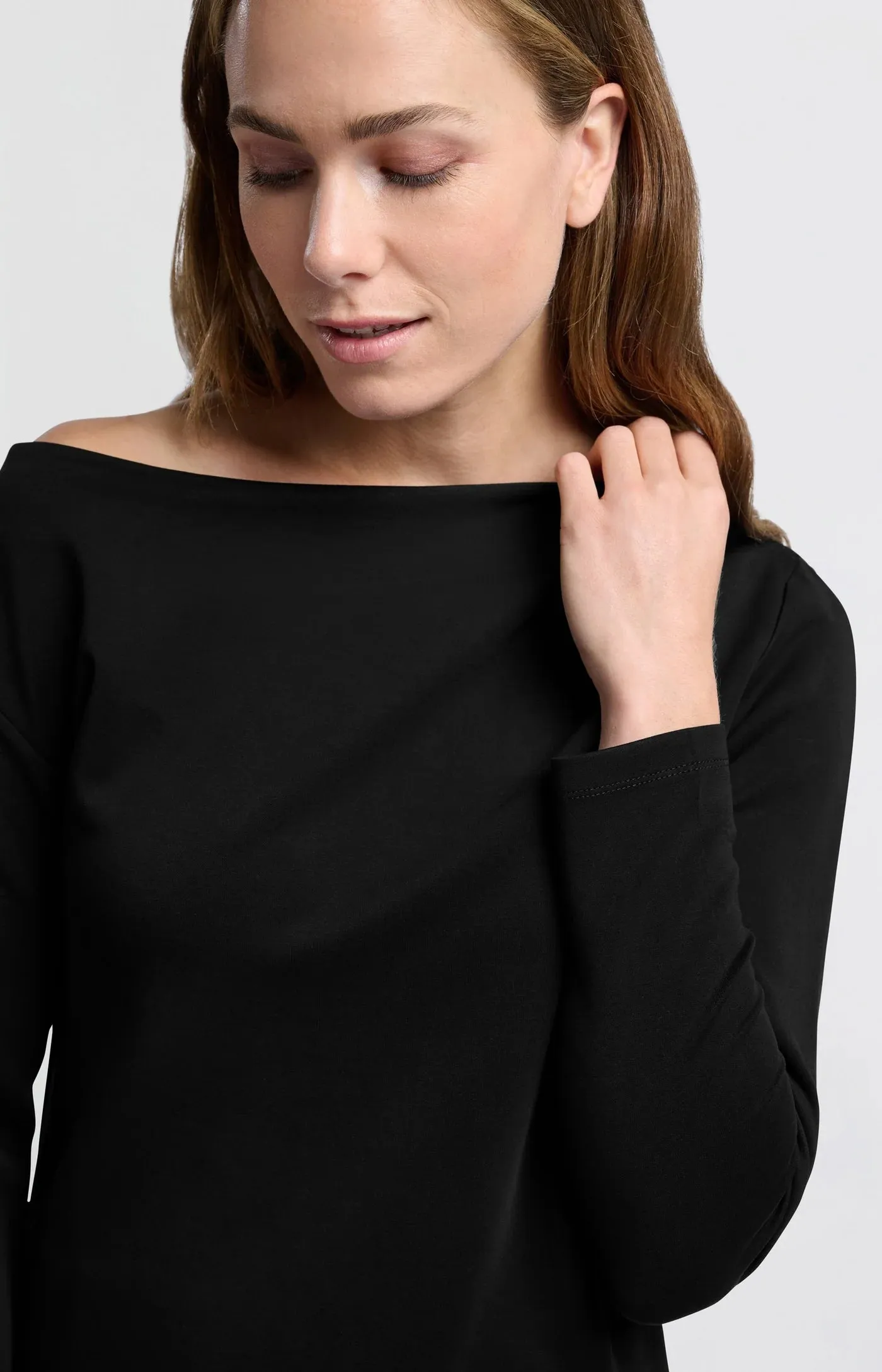 Yaya Off Shoulder Dress - Black