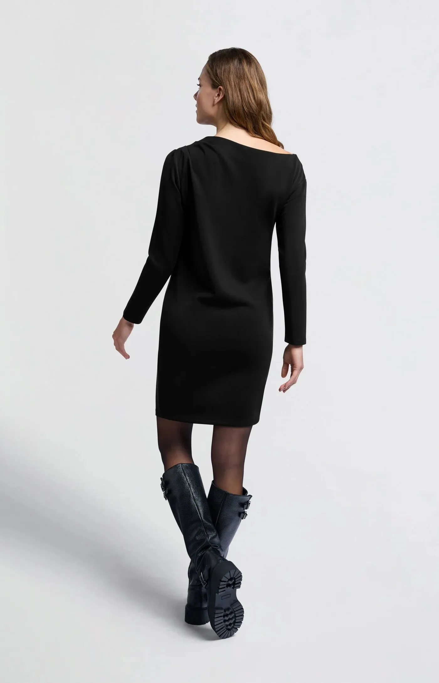 Yaya Off Shoulder Dress - Black